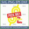 The Price Is Right SVG design with 'PICK ME!' and dollar sign