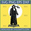 The Undertaker SVG design, a legendary WWE wrestler in his black trench coat and hat with bats, perfect for Cricut and sublimation.