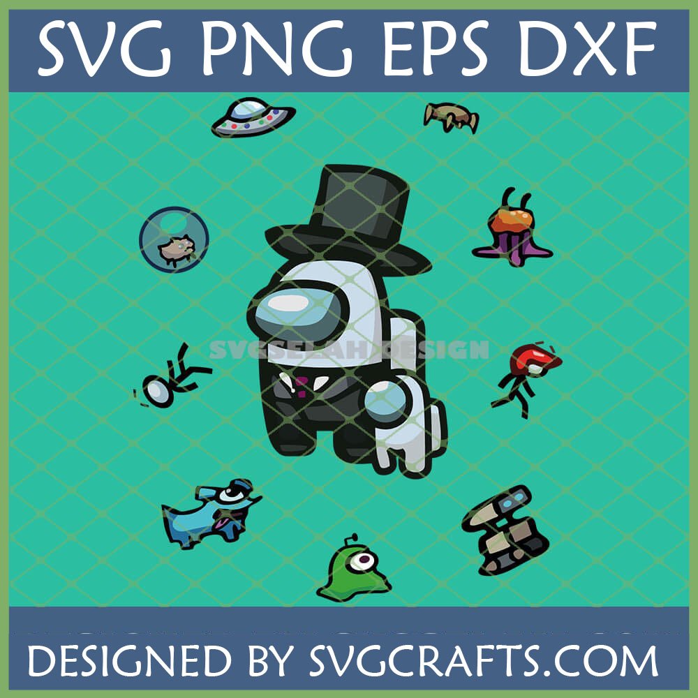 Among Us SVG Bundle with Tuxedo Crewmate and Various Pets for Cricut and Sublimation