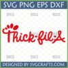Thick-fil-A SVG, Funny Chick-fil-A Parody Design with Chicken Foot for Cricut Crafts