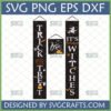 Halloween Porch Sign SVG Bundle with Trick or Treat and It's October Witches designs