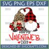Happy Valentine's Day Gnomes SVG with Leopard Print and Buffalo Plaid Hats