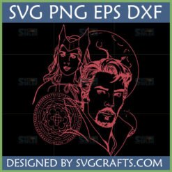 Doctor Strange Scarlet Witch SVG digital download for Cricut and sublimation