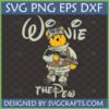 Winnie The Pew SVG design featuring Winnie the Pooh in tactical military gear holding a rifle, with 'Winnie The Pew' text above and below.