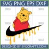 Winnie Pooh Nike Honey Drip SVG PNG DXF EPS digital file for Cricut and sublimation