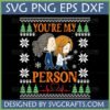Grey's Anatomy You're My Person SVG with Meredith and Cristina in Christmas sweater style