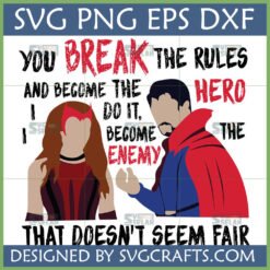 Wanda Maximoff Doctor Strange Quote SVG PNG for Cricut and Sublimation