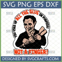 Humorous Dwight Schrute Glue Quote SVG for The Office fans and Cricut projects